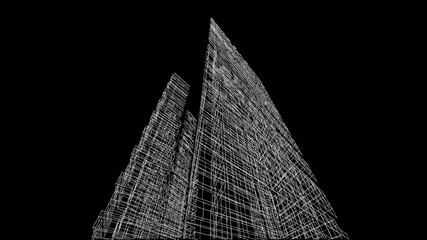 Obraz premium architecture building concept sketch