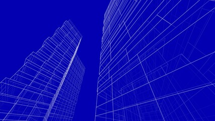 Obraz na płótnie Canvas architecture building digital background 3d