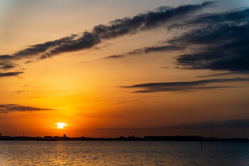 Sunrise from Sanbanze, Urayasu, Japan