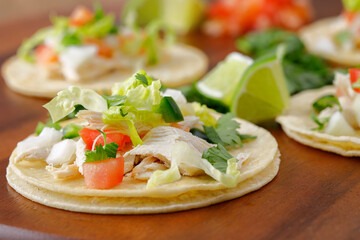 Close up of a finished street taco.