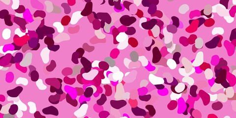 Light pink vector background with random forms.