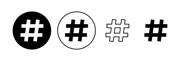 Obraz premium Hashtag icon set. hashtag symbol