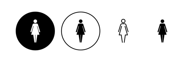 Female icon set. woman icon vector