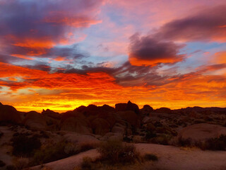 sunset in the mountains