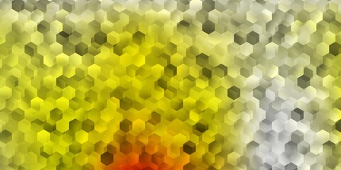 Light red, yellow vector template in a hexagonal style.