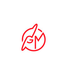 G and M links modern vector logo template