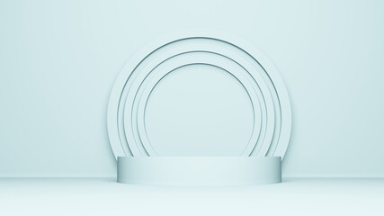 Step Stage Podium  Stage backdrop. 3d rendering