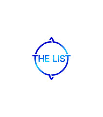 The List creative modern vector logo template 