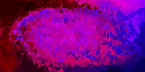 Dark blue, red vector geometric polygonal wallpaper.