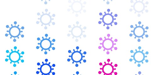 Light Blue, Red vector template with flu signs.