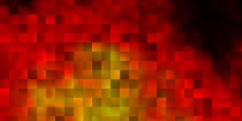 Dark Red, Yellow vector background with rectangles.