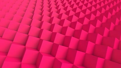 Fototapeta premium Pink Cube Background Wall. 3D illustration. 3D CG.High resolution.