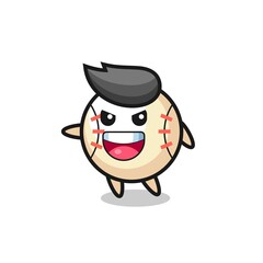 baseball cartoon with very excited pose