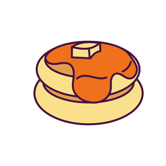 pancakes with butter and sirup