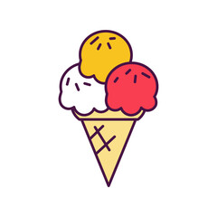 Isolated ice cream cone icon