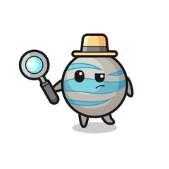 planet detective character is analyzing a case