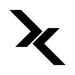 X, KX, JXK, JK initials geometric company logo and vector icon