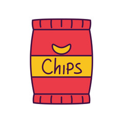 Isolated Bag of chips icon