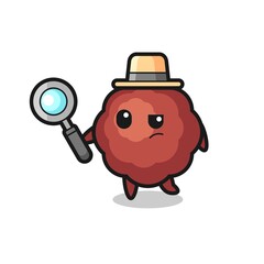 meatball detective character is analyzing a case