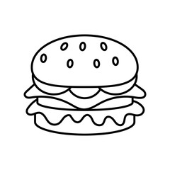 Isolated burger icon Fast food