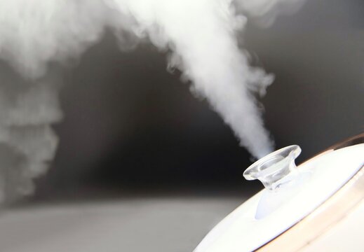 Facial steamer emitting hot steam for skin detoxification