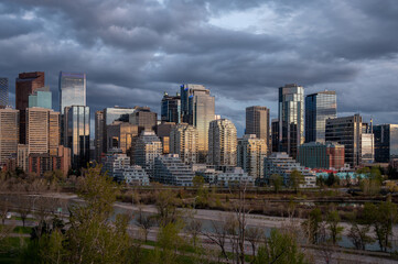 Obraz premium View of buildings in Calgary's downtown.