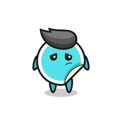 the lazy gesture of sticker cartoon character