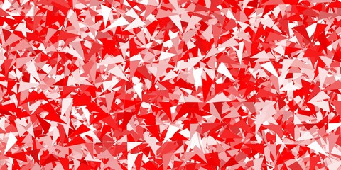 Light red, yellow vector pattern with polygonal shapes.