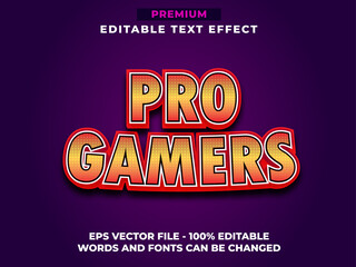 Pro Gamers Editable Text Effect font Style