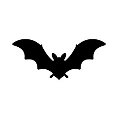 Bat vampire vector. scary ghost bat silhouette Flying out to suck blood on Halloween.