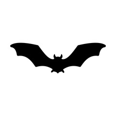 Bat vampire vector. scary ghost bat silhouette Flying out to suck blood on Halloween.