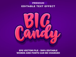 Big Candy Cute Editable Text Effect Font Style