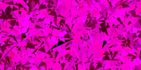 Fototapeta na wymiar Dark Pink vector layout with triangle forms.