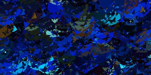 Dark Multicolor vector backdrop with triangles, lines.