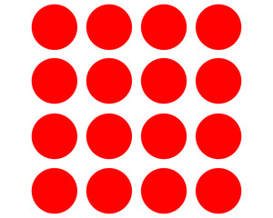 Seamless pattern of lined red circles. Red polka dot background on white background. Suitable for textile or wrapping paper. icon design editable