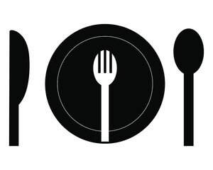 Vector set of cutlery and knife symbol logo icons for food. graphic design for various purposes
