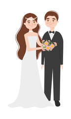 wedding couple standing