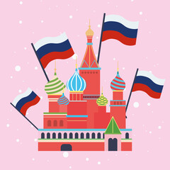 cathedral basils with flags