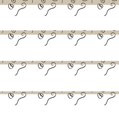 coffee beans seamless repeat pattern black on pale brown background