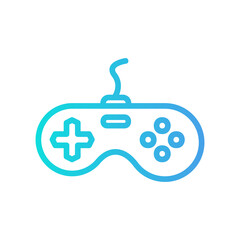 Joystick icon vector illustration in gradient style about multimedia for any projects