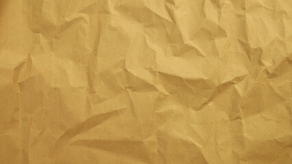 Recycle Paper Texture background. Crumpled Old kraft paper abstract shape background with space Yellow crumpled paper for text high resolution.