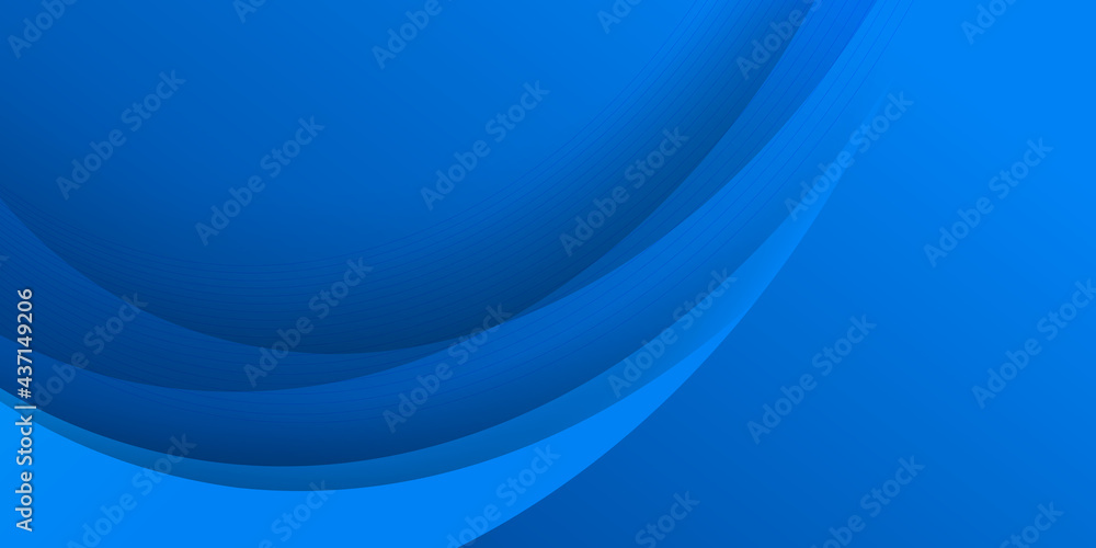 Poster abstract technology blue background with 3d concept. abstract particles blue wave background banner.
