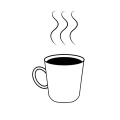 Hot drink icon. Coffee mug line icon for infographic, website or app. Vector Illustration.