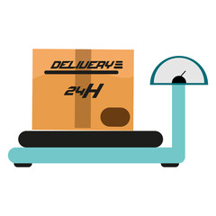 Isolated delivery package on a weight