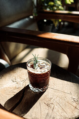 espresso shot pouring out of machine.