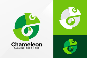 Chameleon Leaf Logo Design, Brand Identity Logos Designs Vector Illustration Template © Creative99d