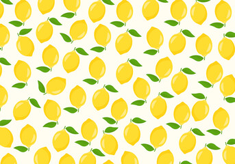 Seamless lemon pattern background. Vector illustration.
