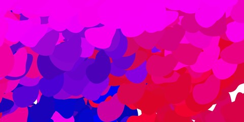 Dark purple, pink vector template with abstract forms.