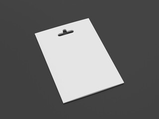 Blank mobile sim card hang tab packaging template, 3d render illustration. - obrazy, fototapety, plakaty
