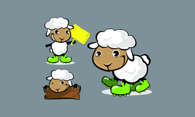 mascot sheep set